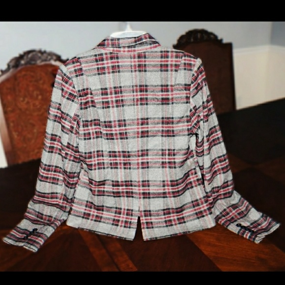 (New) Plaid Women's Blazer Jacket - Picture 3 of 4